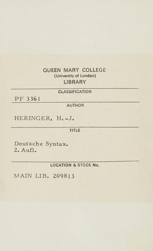 Deutsche Syntax