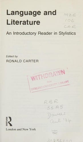 Language and literature