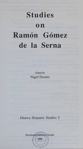 Studies on Ramón Gómez de la Serna