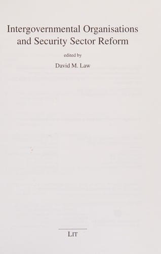 Intergovernmental organisations and security sector reform