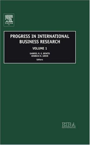 Progress in international business research