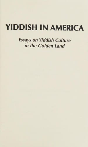 Yiddish in America