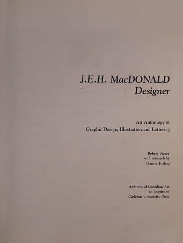 J.E.H. MacDonald, designer