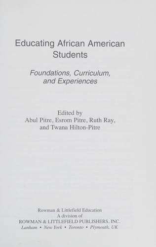 Educating African American students