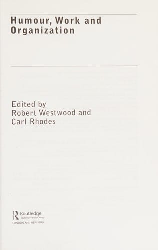 Humour, work, and organization