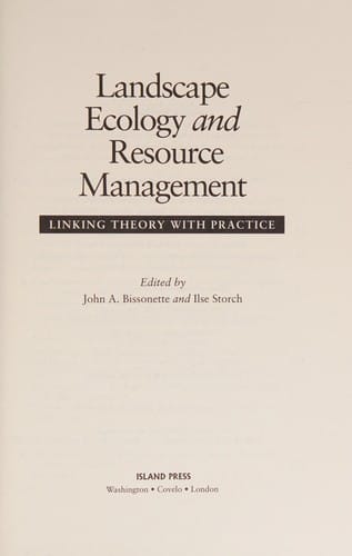 Landscape ecology and resource management