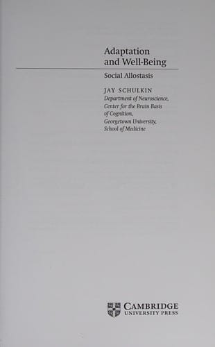 Adaptation and well-being