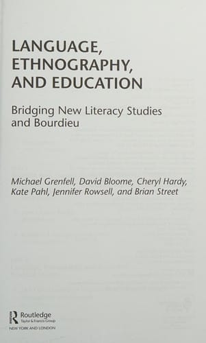 Language, ethnography, and education