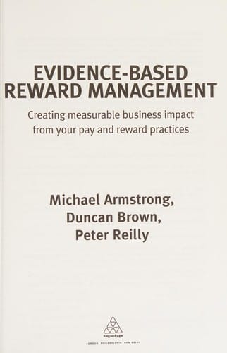 Evidence-based reward management