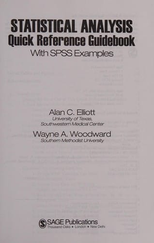 Statistical analysis quick reference guidebook