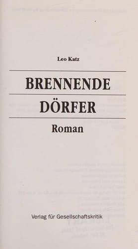 Brennende Dörfer