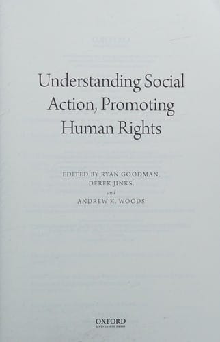 Understanding social action, promoting human rights