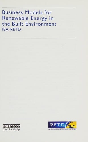 Business models for renewable energy in the built environment