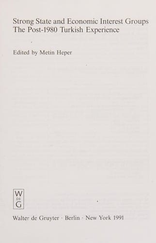 Strong state and economic interest groups