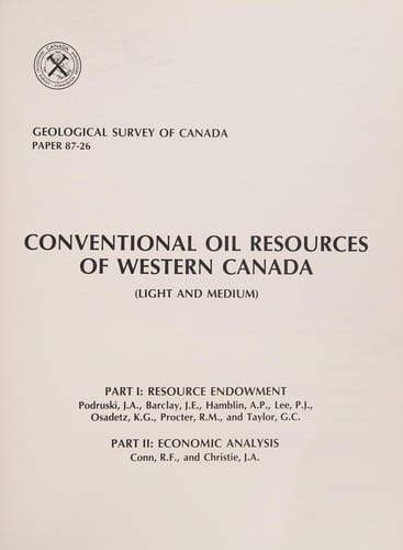 Conventional oil resources of Western Canada