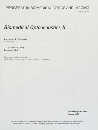 Biomedical optoacoustics II