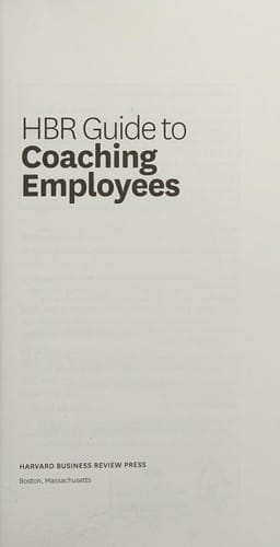 HBR guide to coaching employees