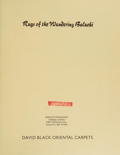 Rugs of the wandering Baluchi