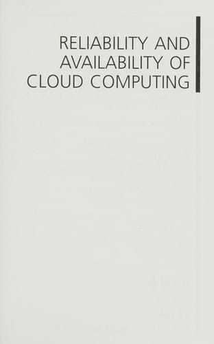 Reliability and availability of cloud computing