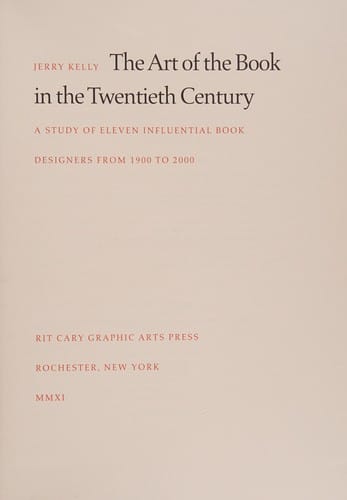 The art of the book in the twentieth century