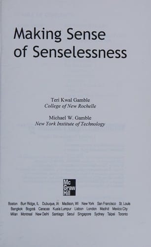 Making sense of senselessness