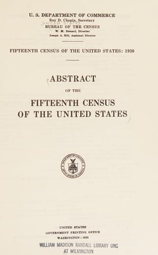 Abstract of the Fifteenth census of the United States
