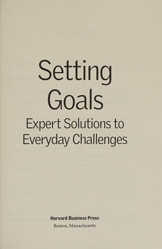 Setting goals