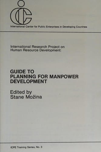 Guide to planning for manpower development