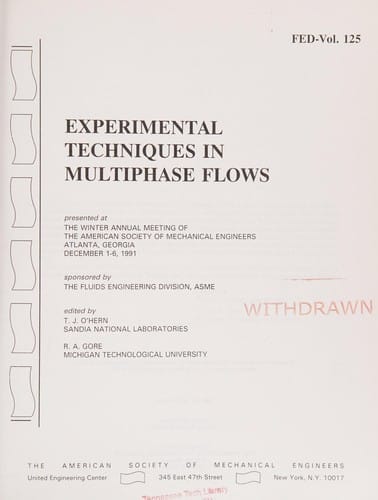 Experimental techniques in multiphase flows