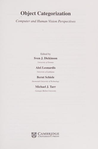 Object categorization