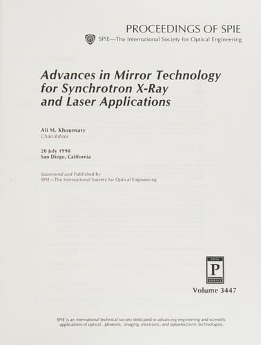 Advances in mirror technology for synchrotron X-ray and laser applications