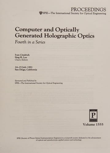 Computer and optically generated holographic optics