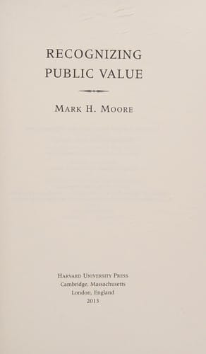 Recognizing public value