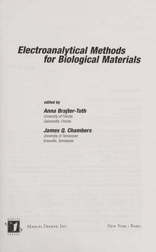 Electroanalytical methods for biological materials