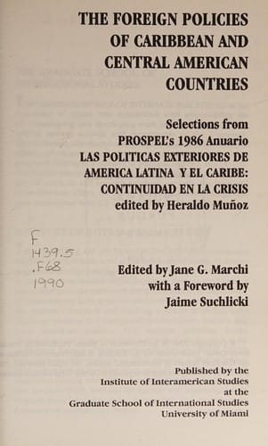 The Foreign policies of Caribbean and Central American countries