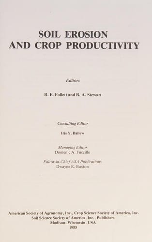 Soil erosion and crop productivity
