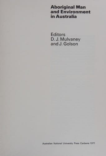Aboriginal man and environment in Australia