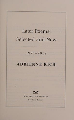Later poems