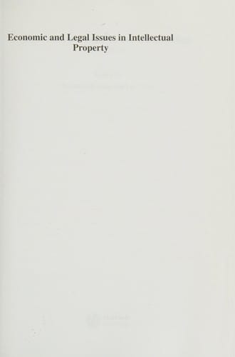 Economic and legal issues in intellectual property