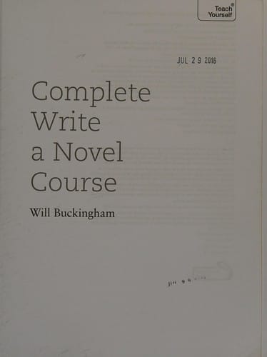 Complete write a novel course