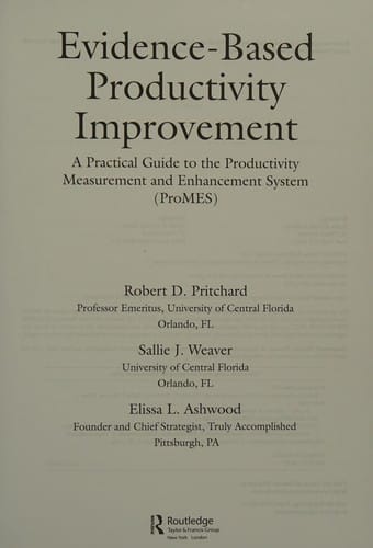 Evidence-based productivity improvement