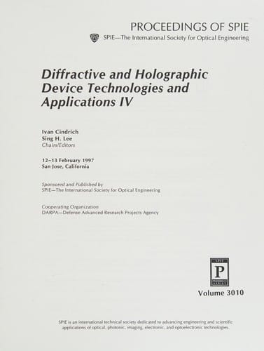 Diffractive and holographic device technologies and applications  IV