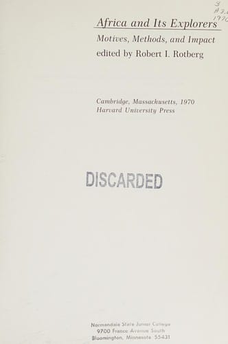 Africa and its explorers