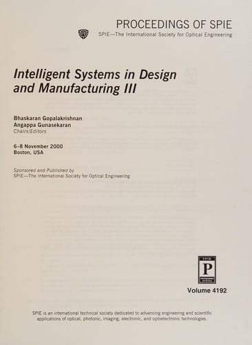 Intelligent systems in design and manufacturing III