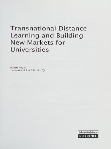 Transnational distance learning and building new markets for universities