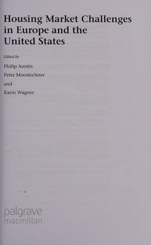 Housing market challenges in Europe and the United States