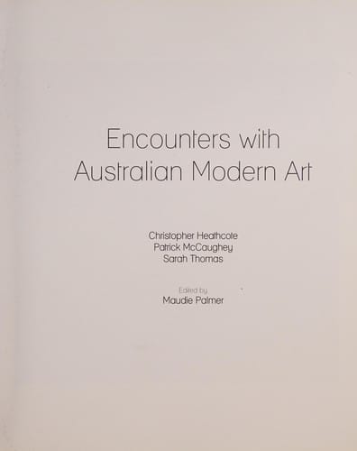 Encounters with Australian modern art