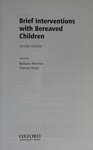 Brief interventions with bereaved children