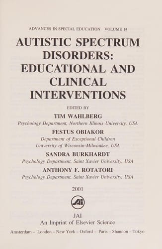 Autistic spectrum disorders