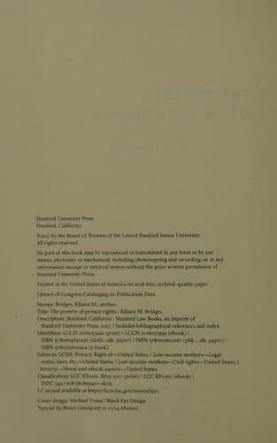 The poverty of privacy rights